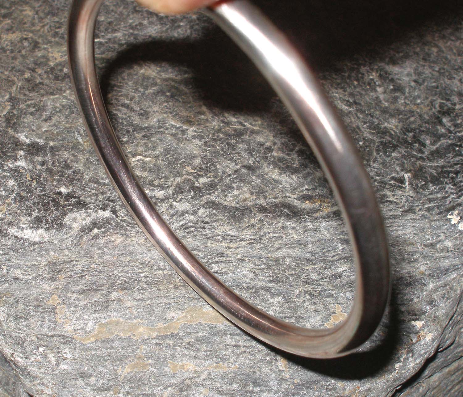 Solid Sterling Silver Round Bangle
