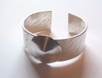 chunky silver domed bangle