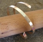 2 strand Thick Silver Bangle Cuff (with or without ‘end’ caps)