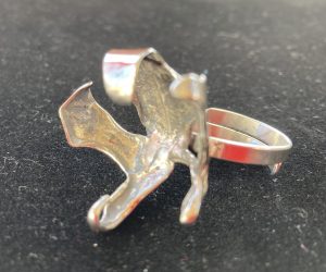 silver petal ring