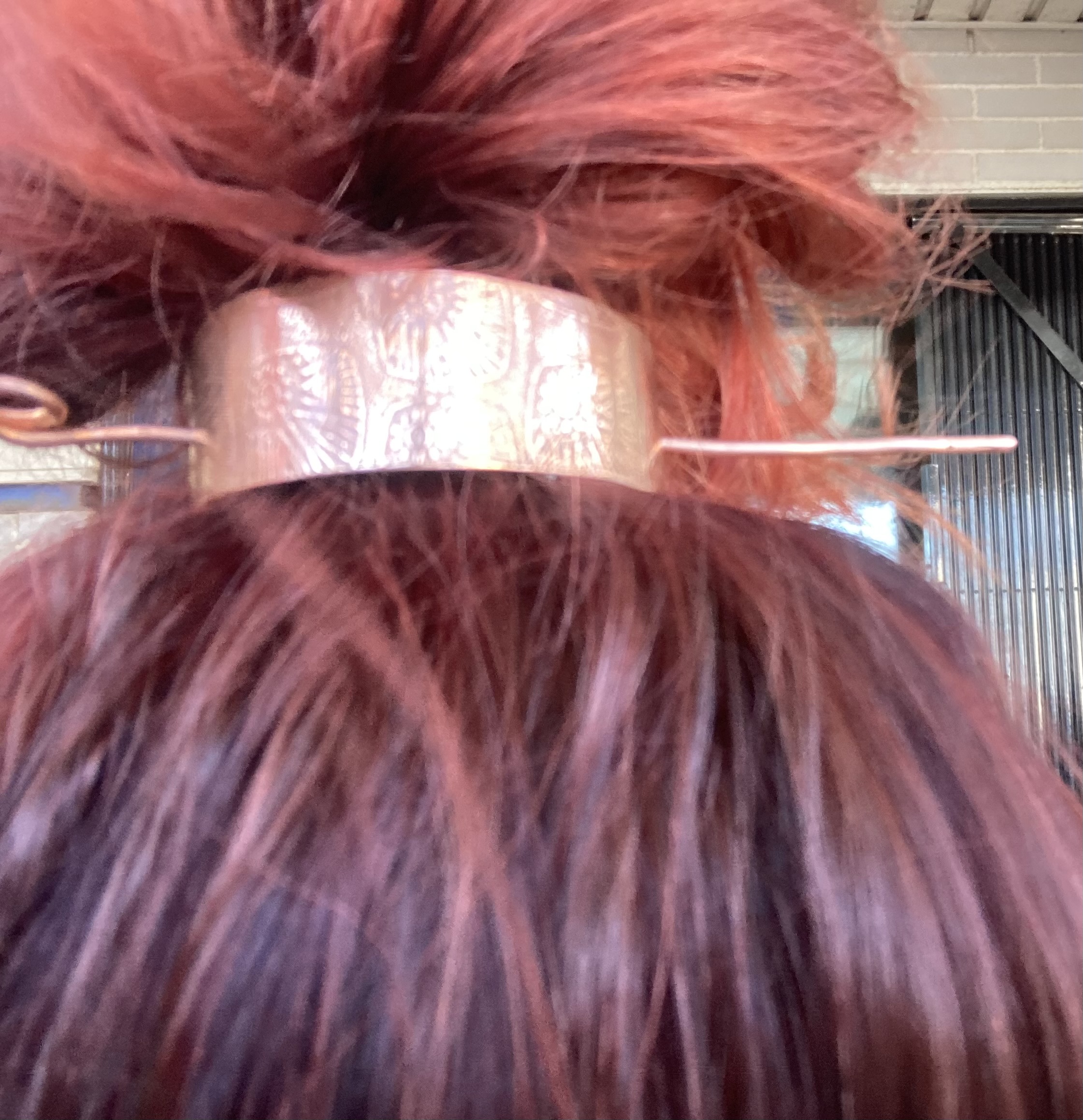 Sterling Silver or Copper Hair Barrette, Pin, Bun holder, Ponytail/Bun cuff. In any width or length - Image 5