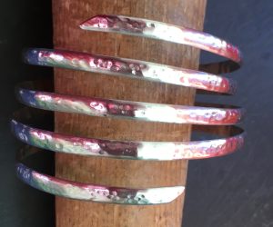 hammered bangle cuff