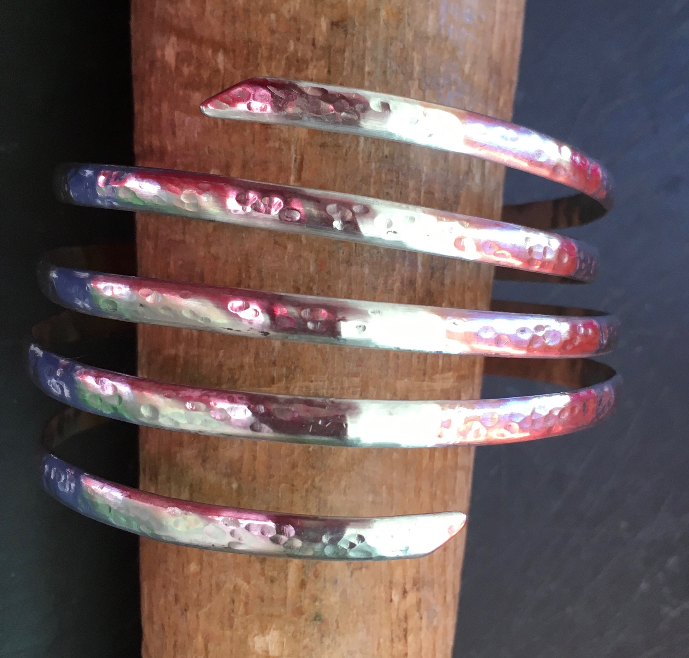 hammered bangle cuff