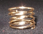 5 Strand 9ct Gold Spiral Ring