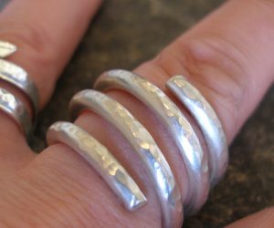 4 Strand Chunky Sterling Silver Ring