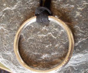 Solid Sterling Silver Teething Ring Circle Pendant