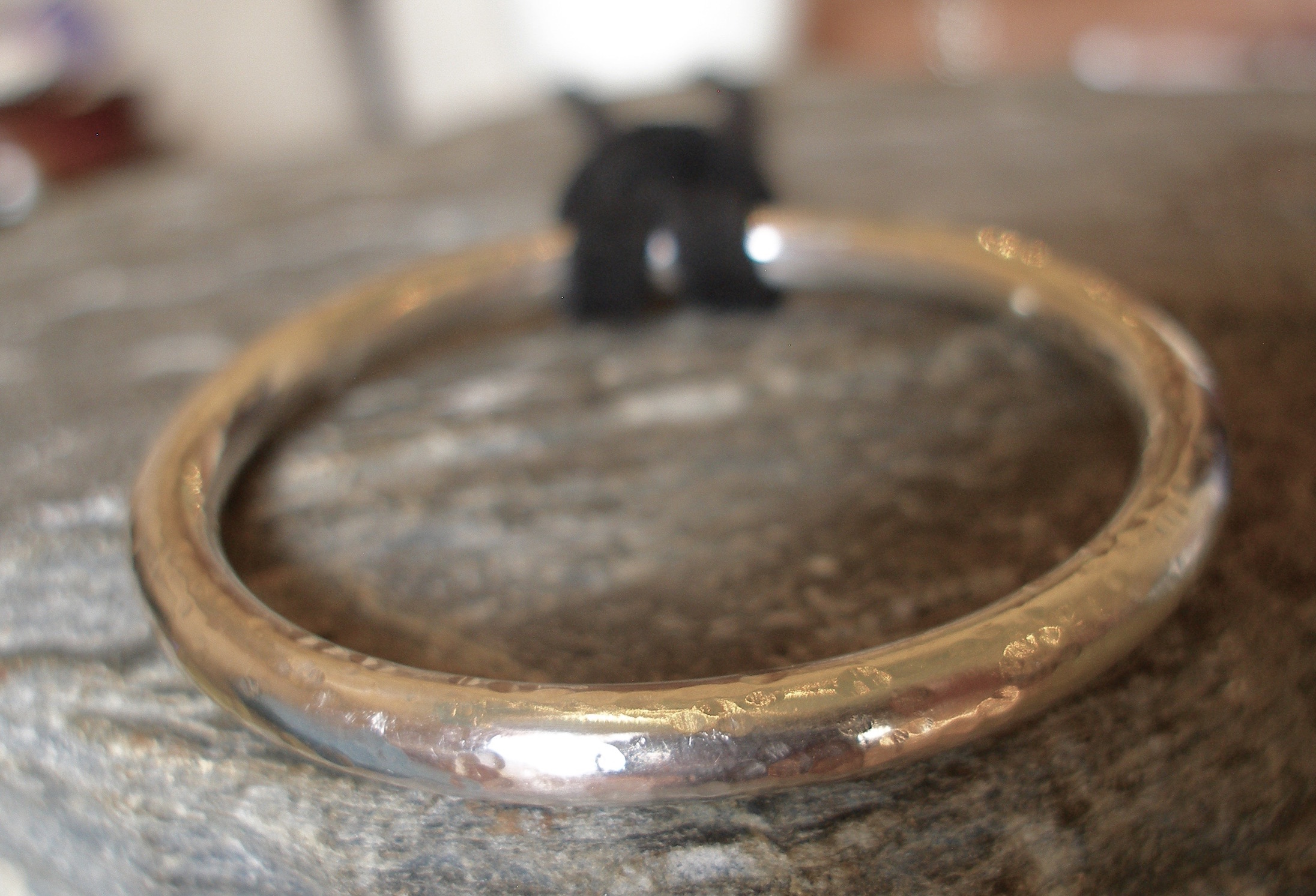 Solid Sterling Silver Teething Ring Circle Pendant