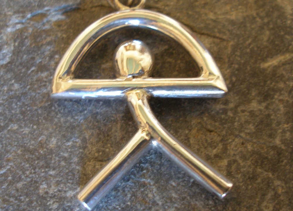 Indalo Pendant or Key Ring. Sterling Silver Indalo Man, El Indalo, Almeria Man. Made in Spain. Unisex