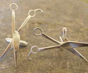 Sterling Silver Hairdressor Scissor Cufflinks