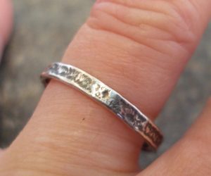Textured Sterling Silver Band
